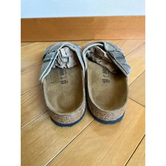 Birkenstock Lugano Suede Soft Footbed Sandals - Men’s Size 45 (12)
